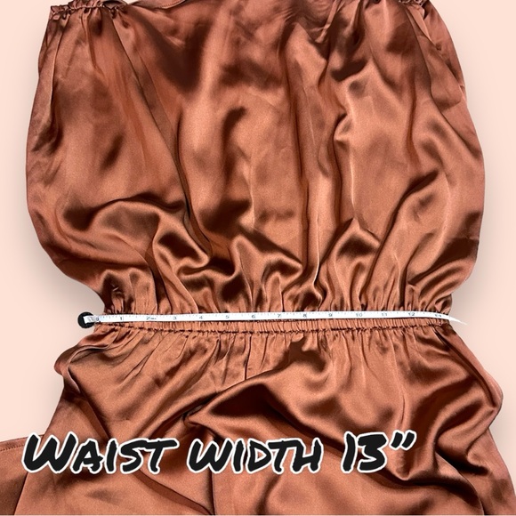 💥HP💥NWT Vernacular Boatneck Line Drop Waist Maxi Dress in Bronze. Size Small - Picture 8 of 14